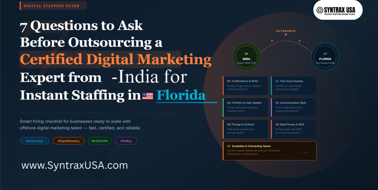 7 Questions to Ask Before Outsourcing a Certified Digital Marketing Expert from India for Instant Staffing in Florida