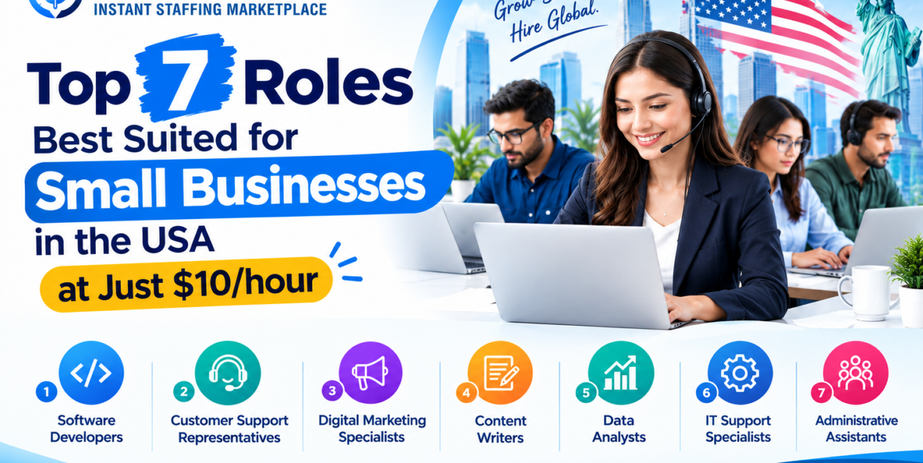 Top 7 Roles Best Suited for Small Businesses in the USA at Just $10/hour